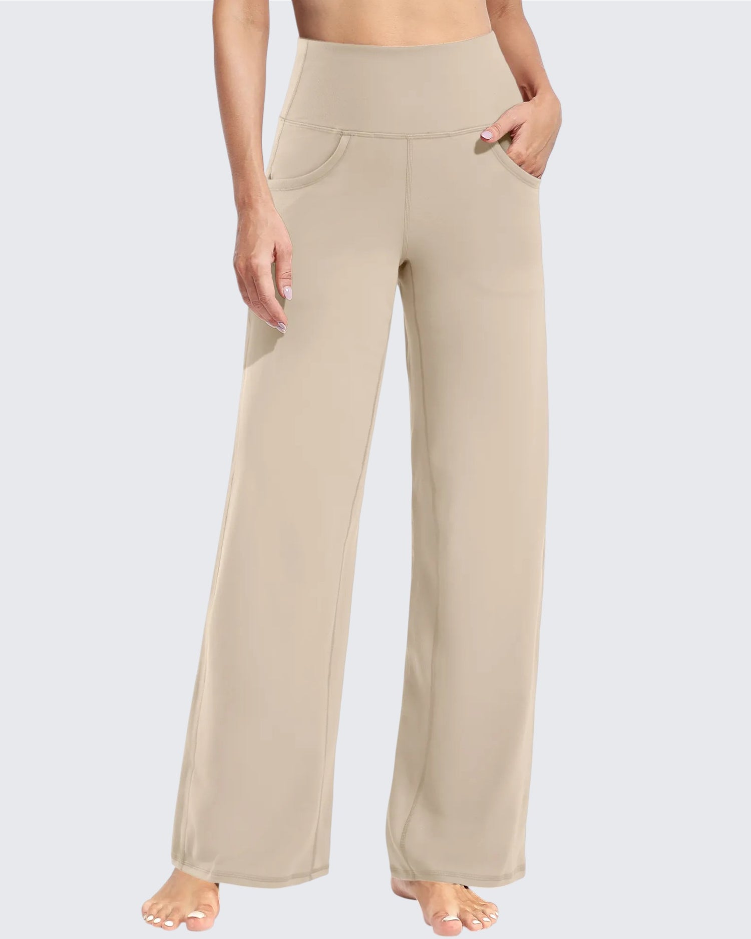 Wide Leg Pants Woman Yoga Pants with Pockets Petite
