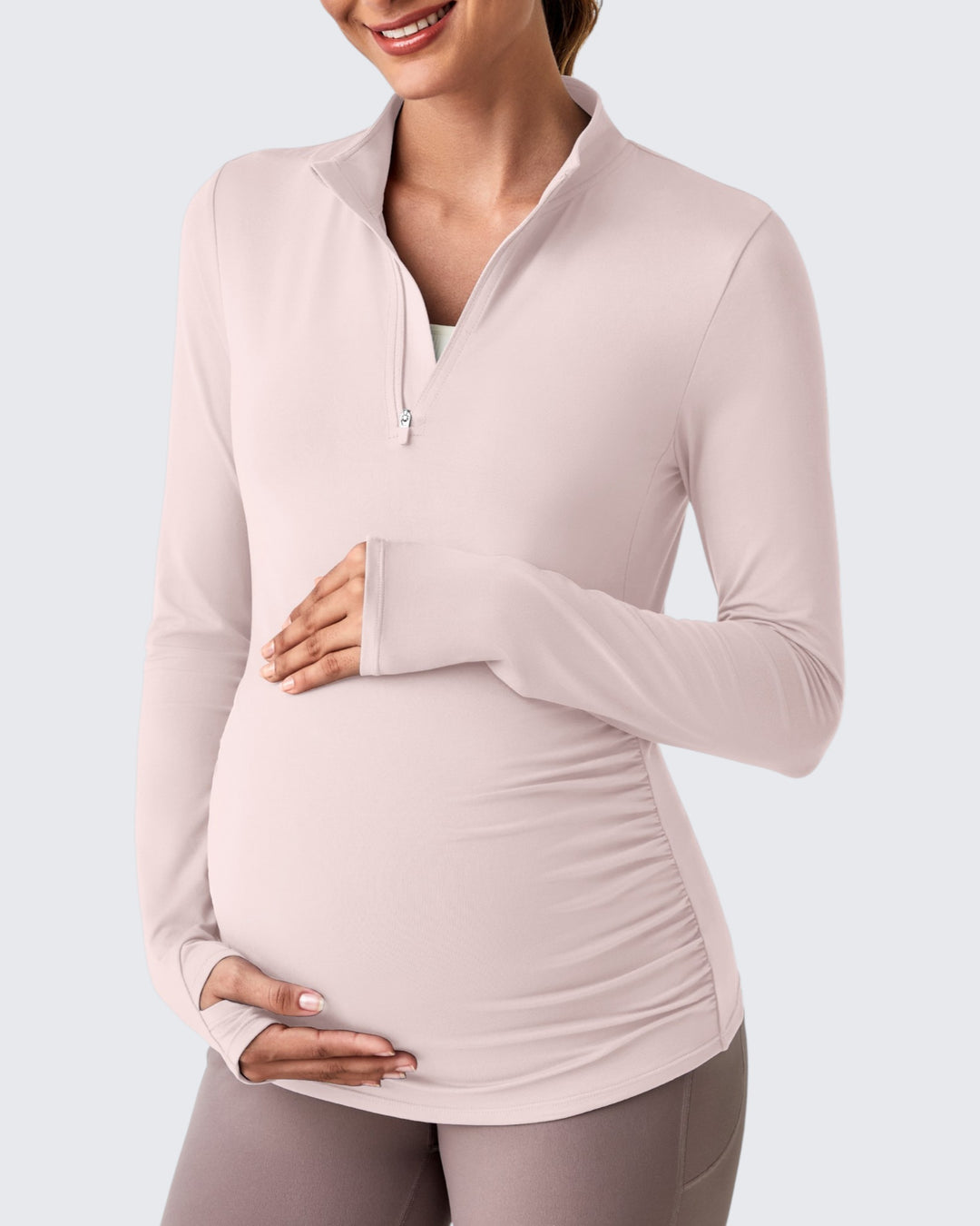 UPF 50+ Half Zip Sun Maternity Shirts