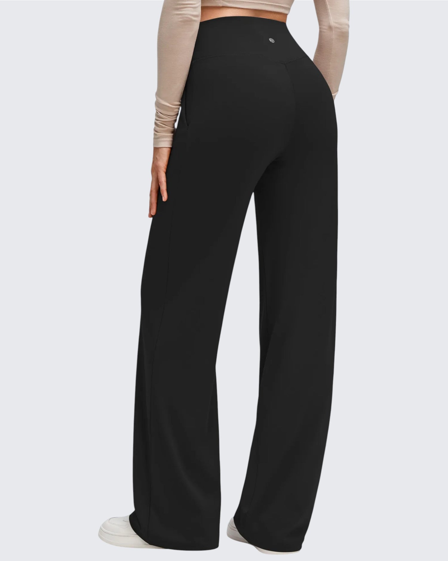 BareFeel Side Pleated V Waist Wide Leg Yoga Pants