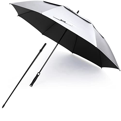 G4Free Vented UV Golf/Beach Umbrella 68" Arc, Auto Open Oversize Extra Large Windproof Sun Shade Rain Umbrellas