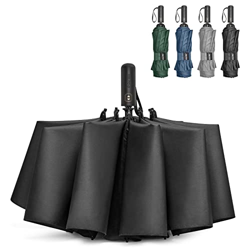 G4Free 62 Inch Large 10 Ribs Compact Reverse Windproof Umbrella