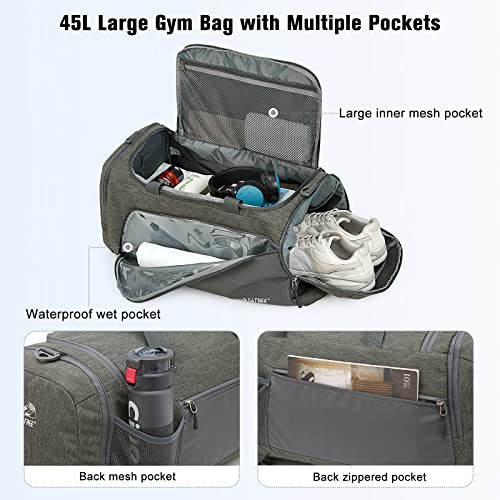 G4Free 45L 3-Way Duffle Backpack with Wet Pocket & Shoes Compartment