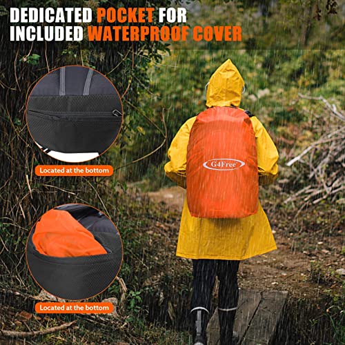 G4Free Activewear - G4Free 35L Outdoor Sports Travel Daypack with Rain Cover -D02V647A-D02V647C-D02V647D-D02V647F-D02V647B