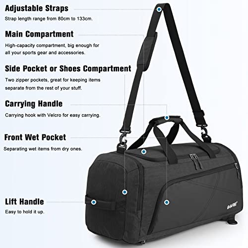 G4Free Activewear - G4Free 45L 3-Way Duffle Backpack with Wet Pocket & Shoes Compartment -TN22B071A-TN23B181A-TN22B071B-TN23B181B-TN22B071C