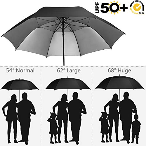 G4Free Activewear - G4Free 54/62/68 Inch UV Protection Auto Open Double Canopy Sun Rain Umbrella -D02V686A-D02V682A-D02V558A-D02V686B-D02V682B