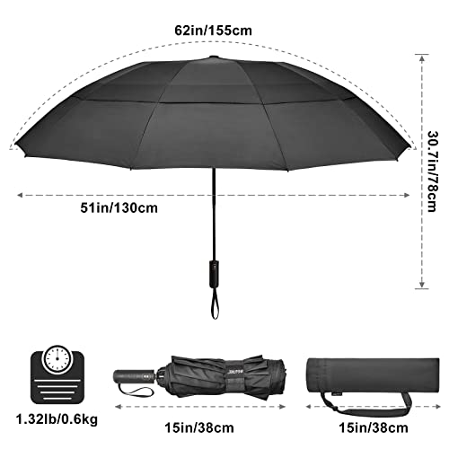 G4Free Activewear - G4Free 62 Inch Large 10 Ribs Compact Reverse Windproof Umbrella -TN22A110A-TN22A110B-TN22A110C-TN22A110D