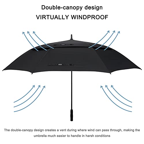 G4Free Activewear - G4Free 72 Inch Huge Double Canopy Vented Windproof Stick Umbrellas -D02V716A-D02V716C-D02V716B
