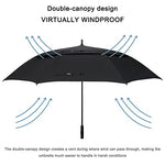 G4Free Activewear - G4Free 72 Inch Huge Double Canopy Vented Windproof Stick Umbrellas -D02V716A-D02V716C-D02V716B