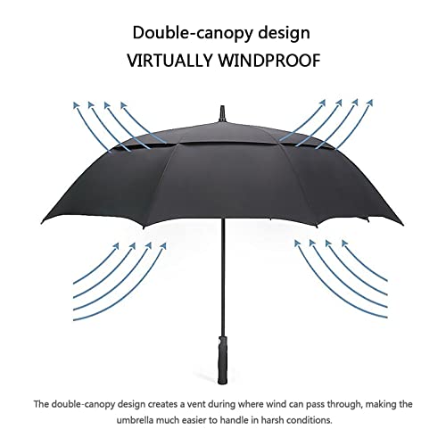 G4Free Activewear - G4Free Automatic Open Golf Umbrella Double Canopy Vented Stick Umbrellas -TN22A051A-D02V638A-D01V066A-TN22A051B-D02V638B