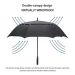 G4Free Activewear - G4Free Automatic Open Golf Umbrella Double Canopy Vented Stick Umbrellas -TN22A051A-D02V638A-D01V066A-TN22A051B-D02V638B