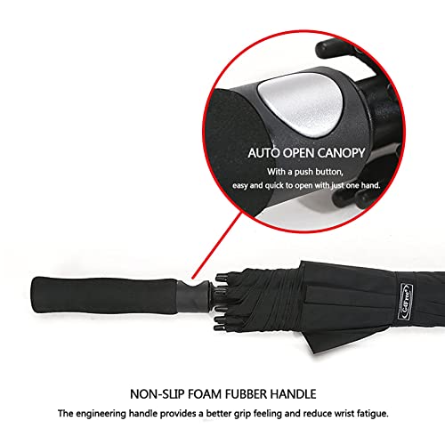 G4Free Activewear - G4Free Automatic Open Golf Umbrella Double Canopy Vented Stick Umbrellas -TN22A051A-D02V638A-D01V066A-TN22A051B-D02V638B