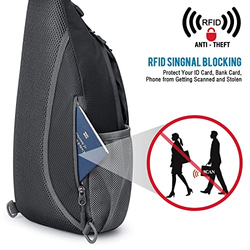 G4Free Activewear - G4Free RFID Sling Bag Crossbody Sling Backpack -TN22B092A-TN22B092B-TN22B092C-TN22B092D-TN22B092E