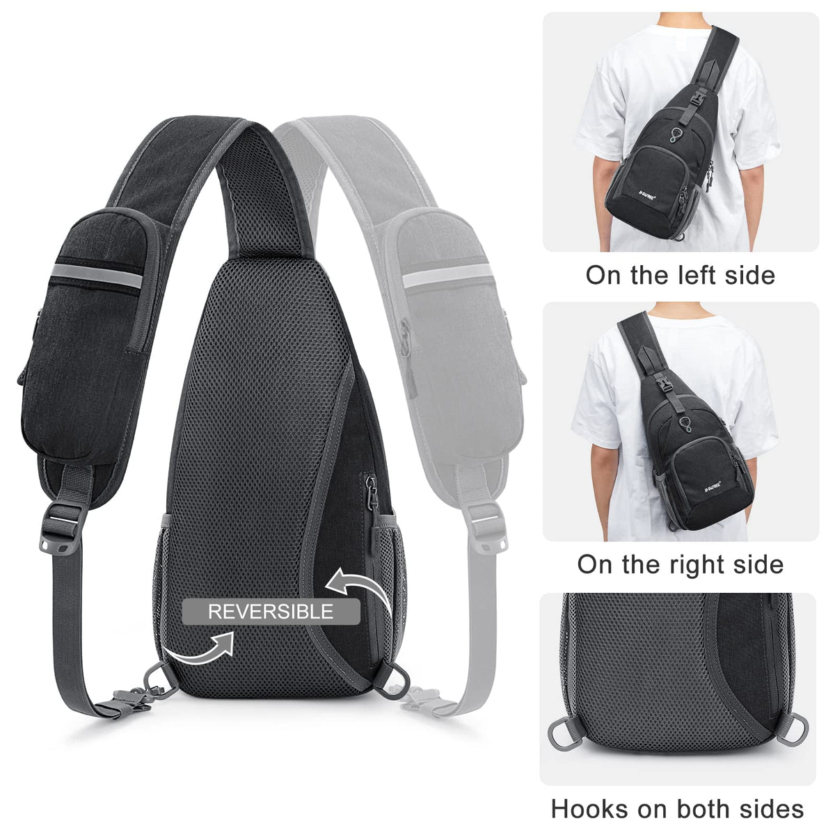 G4Free Activewear - G4Free RFID Sling Bag for Hiking Outdoor -TN22B091A-TN22B091E-TN22B091B-TN22B091F-TN22B091D