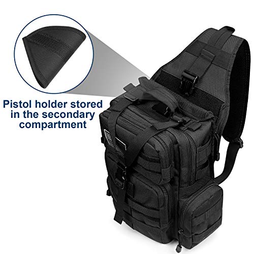 G4Free Activewear - G4Free Tactical EDC Sling Bag Backpack with Pistol Holster -D02V759A-D02V759D-D02V759B-D02V759F