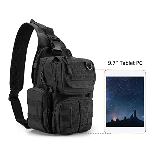 G4Free Activewear - G4Free Tactical EDC Sling Bag Pack with Pistol Holster -D02V666B-D02V666A