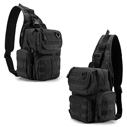 G4Free Activewear - G4Free Tactical EDC Sling Bag Pack with Pistol Holster -D02V666B-D02V666A