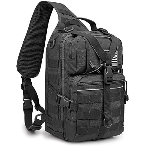 G4Free Activewear - G4Free Tactical Sling Backpack Big Molle EDC Assault Range Bag Pack Military Style for Concealed Carry -D02V676A-D02V676C