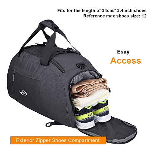3 way travel duffel backpack anti theft G4Free Foldable Bag Lightweight 40L Large Luggage Gym Sports Bag with Shoe Compartment for Traveling Swimming Yoga Hiking If you walk with Type of sports comfort-electric-bike Reel Model:7+