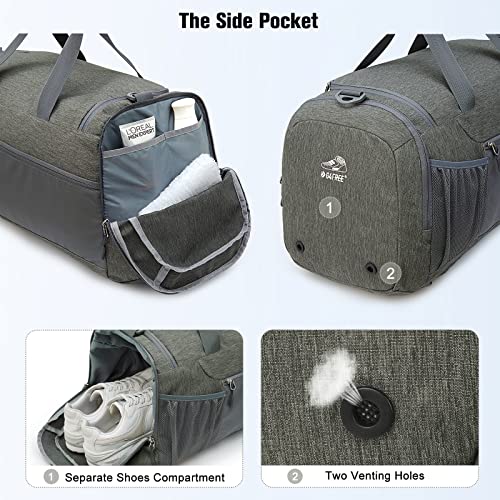 45L 3-Way Duffle Backpack - Gym Bag with Wet Pocket & Shoe Compartment | G4Free Dark Grey / 45L 45L 3-Way Duffle Backpack - Gym Bag with Wet Pocket & Shoe Compartment | G4Free Dark Grey / 45L