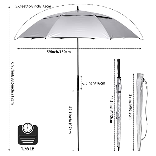 G4Free - G4Free 68 Arc Vented UV Auto Extra Large Windproof Golf/Beach  Umbrellas -D02V731A-D02V731D-D02V731C-D02V731B