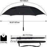 G4Free - G4Free 72 Inch Huge Double Canopy Vented Windproof Stick Umbrellas -D02V716A-D02V716C-D02V716B