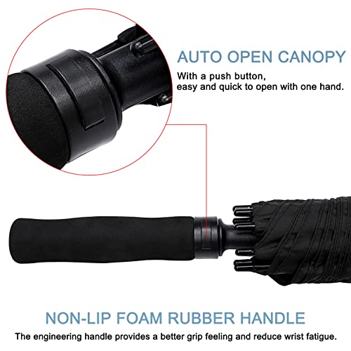 G4Free - G4Free 72 Inch Huge Double Canopy Vented Windproof Stick Umbrellas -D02V716A-D02V716C-D02V716B