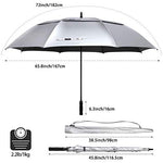 G4Free - G4Free 72 Inch Oversized Vented Double Canopy Umbrella for Family -D02V757A