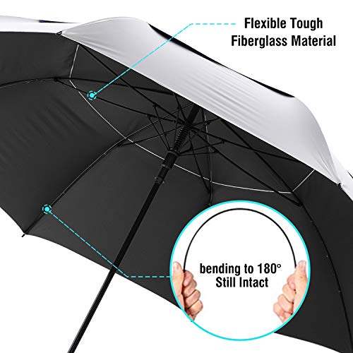 G4Free - G4Free 72 Inch Oversized Vented Double Canopy Umbrella for Family -D02V757A