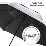 G4Free - G4Free 72 Inch Oversized Vented Double Canopy Umbrella for Family -D02V757A