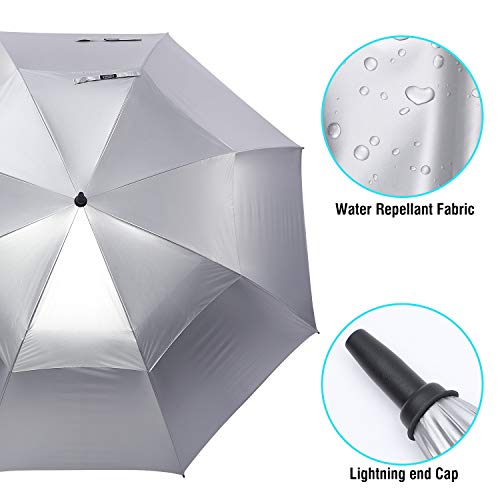 G4Free - G4Free 72 Inch Oversized Vented Double Canopy Umbrella for Family -D02V757A
