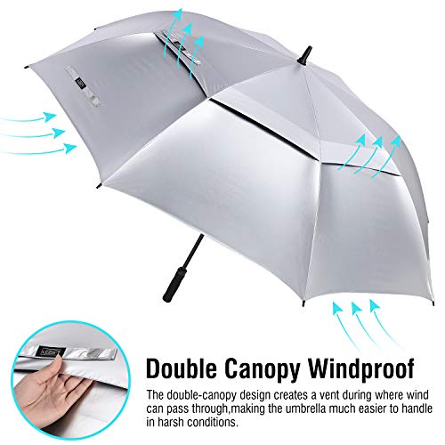 G4Free - G4Free 72 Inch Oversized Vented Double Canopy Umbrella for Family -D02V757A-D02V757B-D02V757E-D02V757C