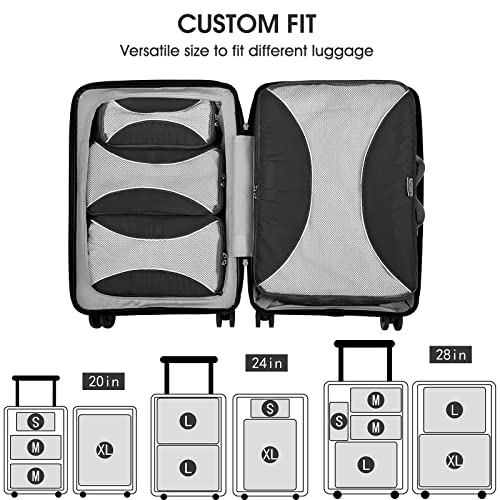 G4Free - G4Free Packing Cubes 6pcs Travel Accessories Organizers Travel Packing Bags -D10V005A-D10V005B