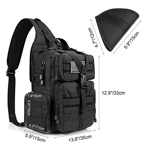 backpack sling bag laptop Large Tactical EDC Sling Bag Backpack, Military Molle Bag Army Green