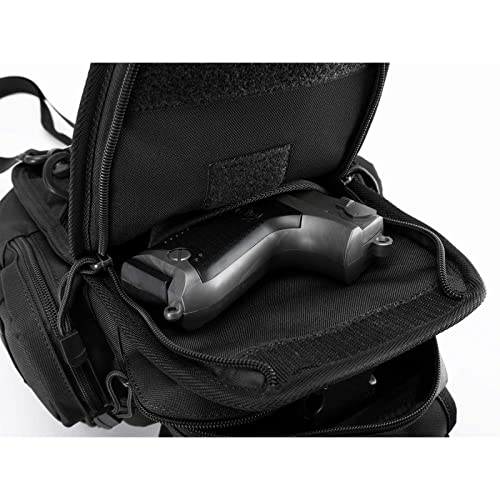 G4Free - G4Free Tactical EDC Sling Bag Pack with Pistol Holster -D02V666B-D02V666A
