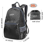 20L Lightweight Packable Backpack Travel Hiking Daypack Foldable Turquoise